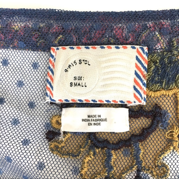 Anthropologie Postmark Ciutadella Embroidered Peasant Boho Top - Picture 10 of 14
